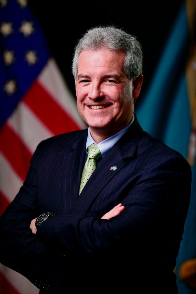 A formal portrait of DNREC Secretary Shawn M. Garvin.