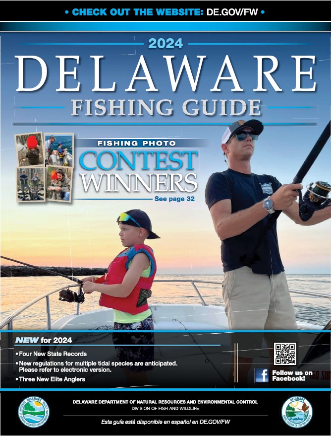 Cover of the 2024 Delaware fishing guide