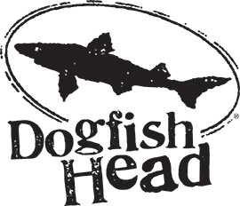 Dogfish Head company logo, featuring a stylized fish.